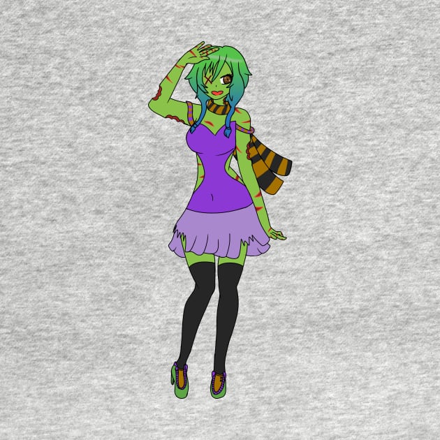 Zombie Girl Halloween by CactusMonsters